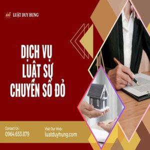 DỊCH VỤ LUẬT SƯ CHUYÊN SỔ ĐỎ