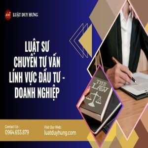 LUẬT SƯ CHUYÊN TƯ VẤN ĐẦU TƯ - DOANH NGHIỆP