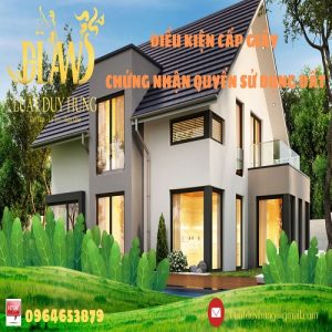 Điều kiện cấp giấy chứng nhận quyền sử dụng đất