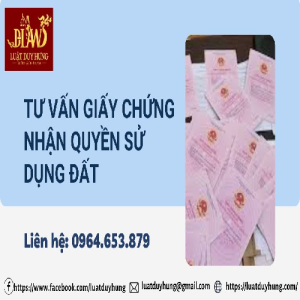 tư vấn giấy chứng nhận quyền sử dụng đất.