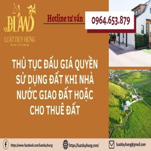 Thủ tục đấu giá quyền sử dụng đất