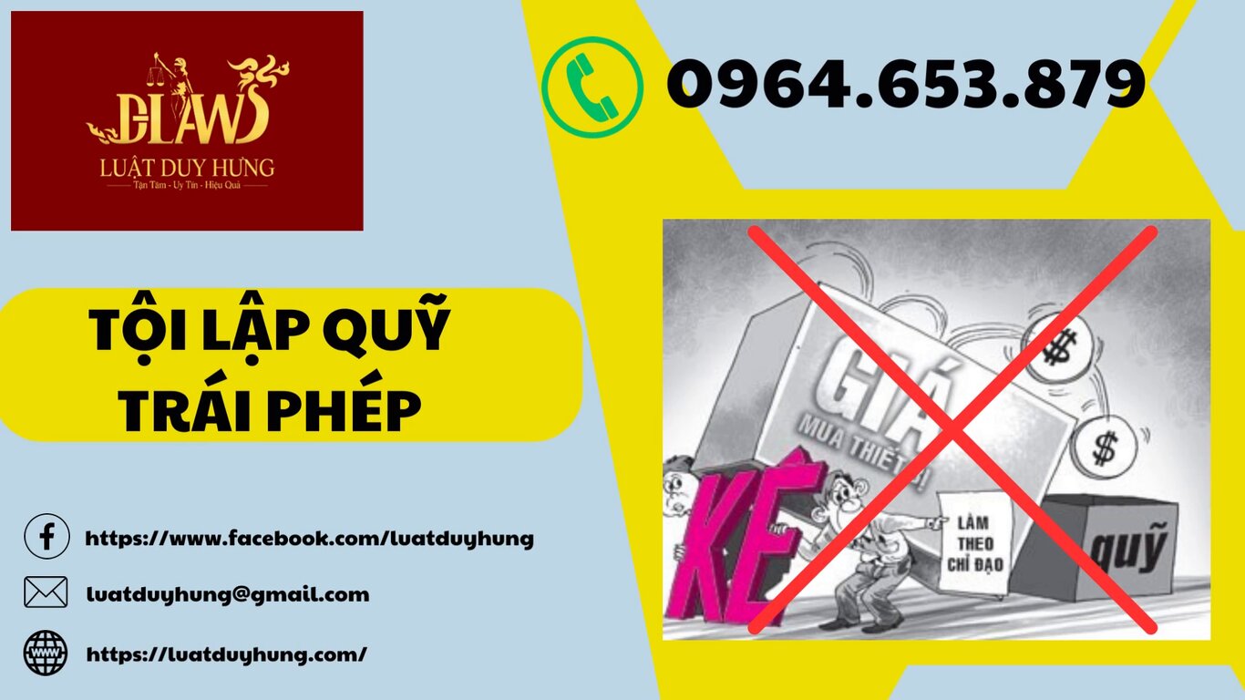 TỘI LẬP QUỸ TRÁI PHÉP