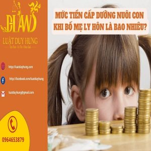 Mức tiền cấp dưỡng