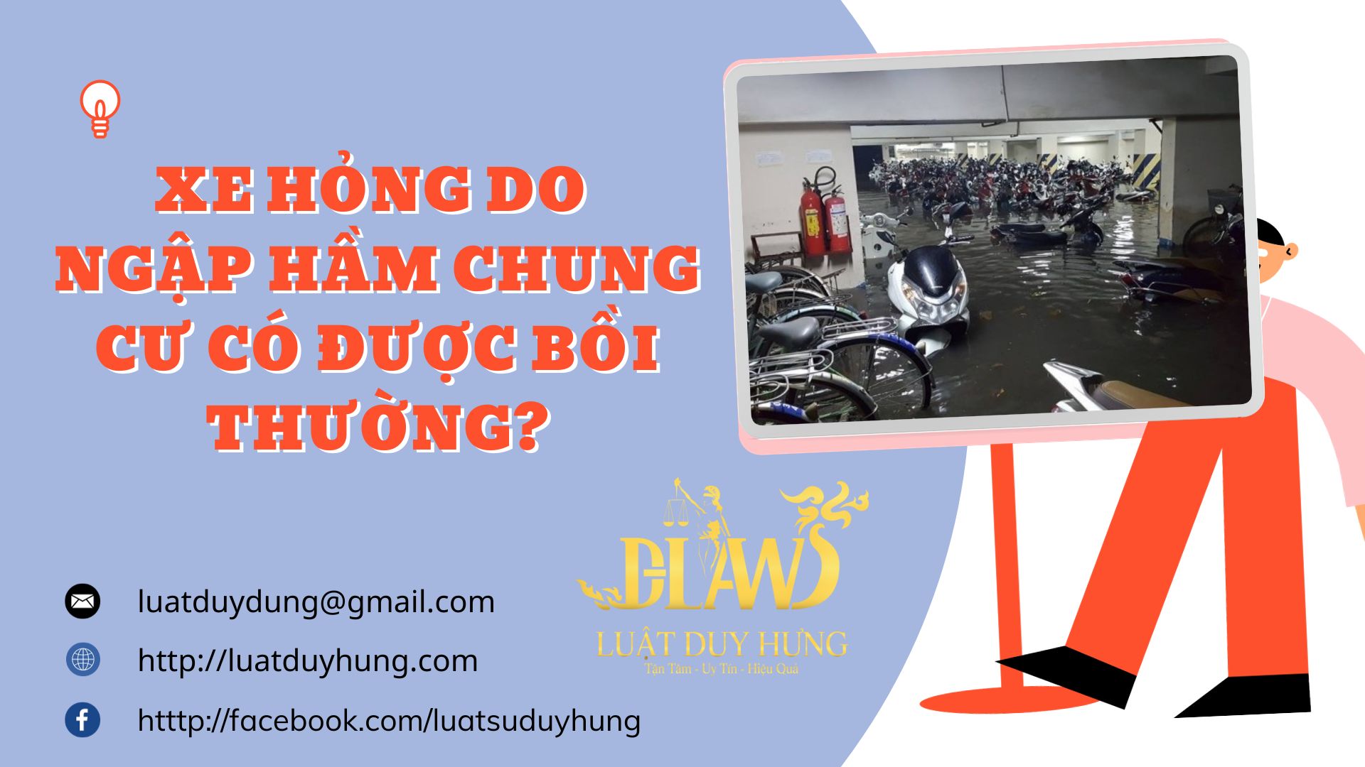 Xe hong do ngap ham chung cu