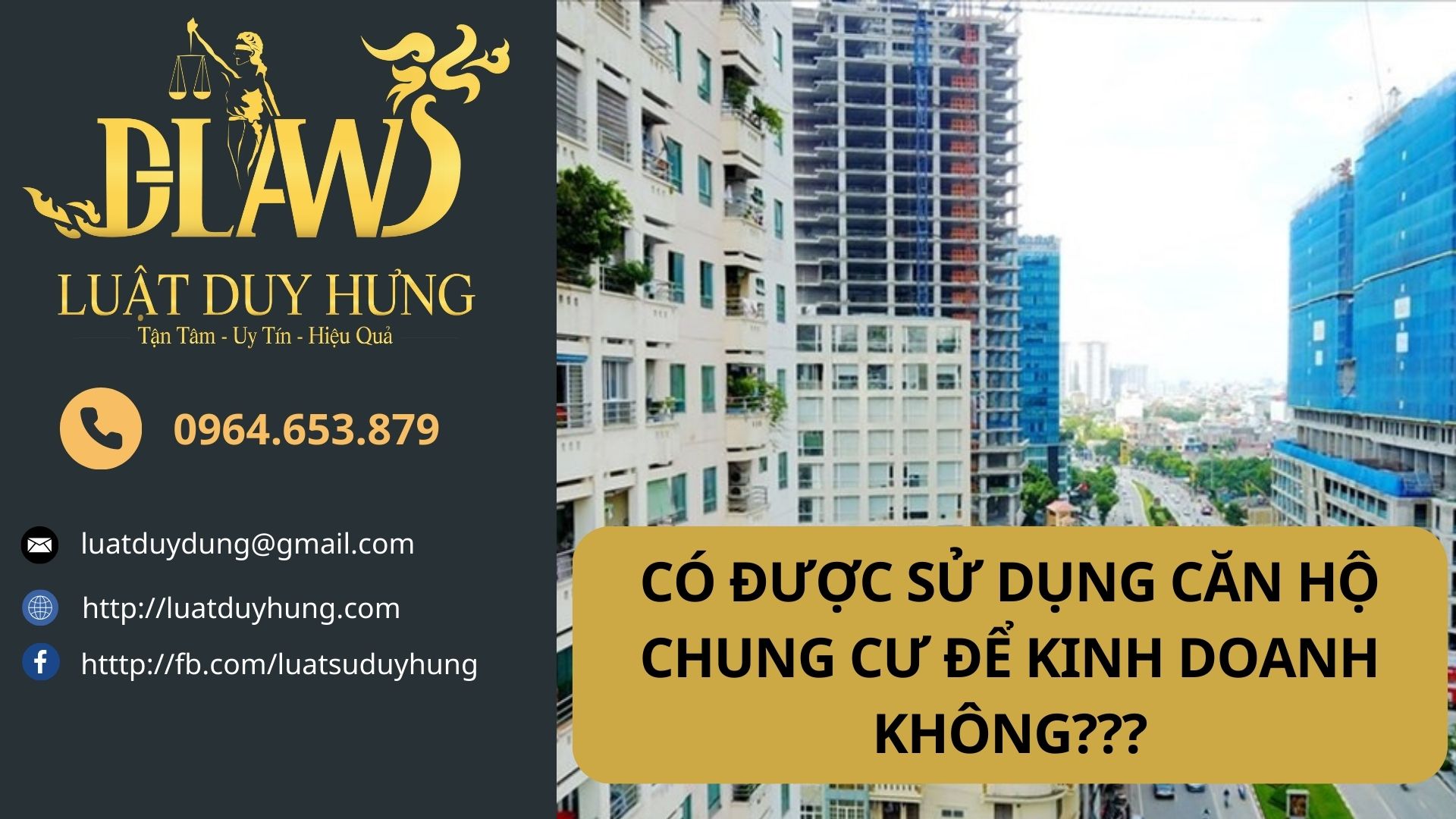 SỬ DỤNG CĂN HỘ CHUNG CƯ ĐỂ KINH DOANH