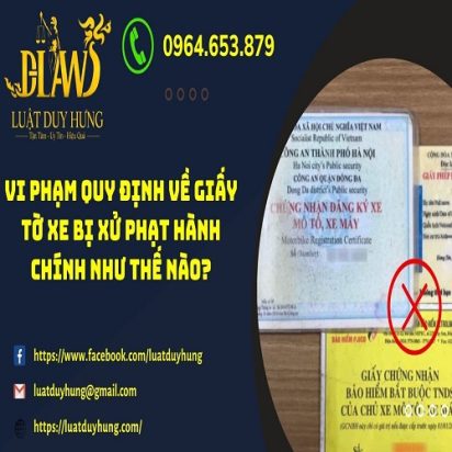 Vi phạm quy định về giấy tờ xe