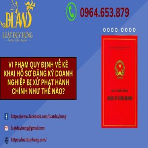 Vi phạm về kê khai nội dung đăng ký doanh nghiệp