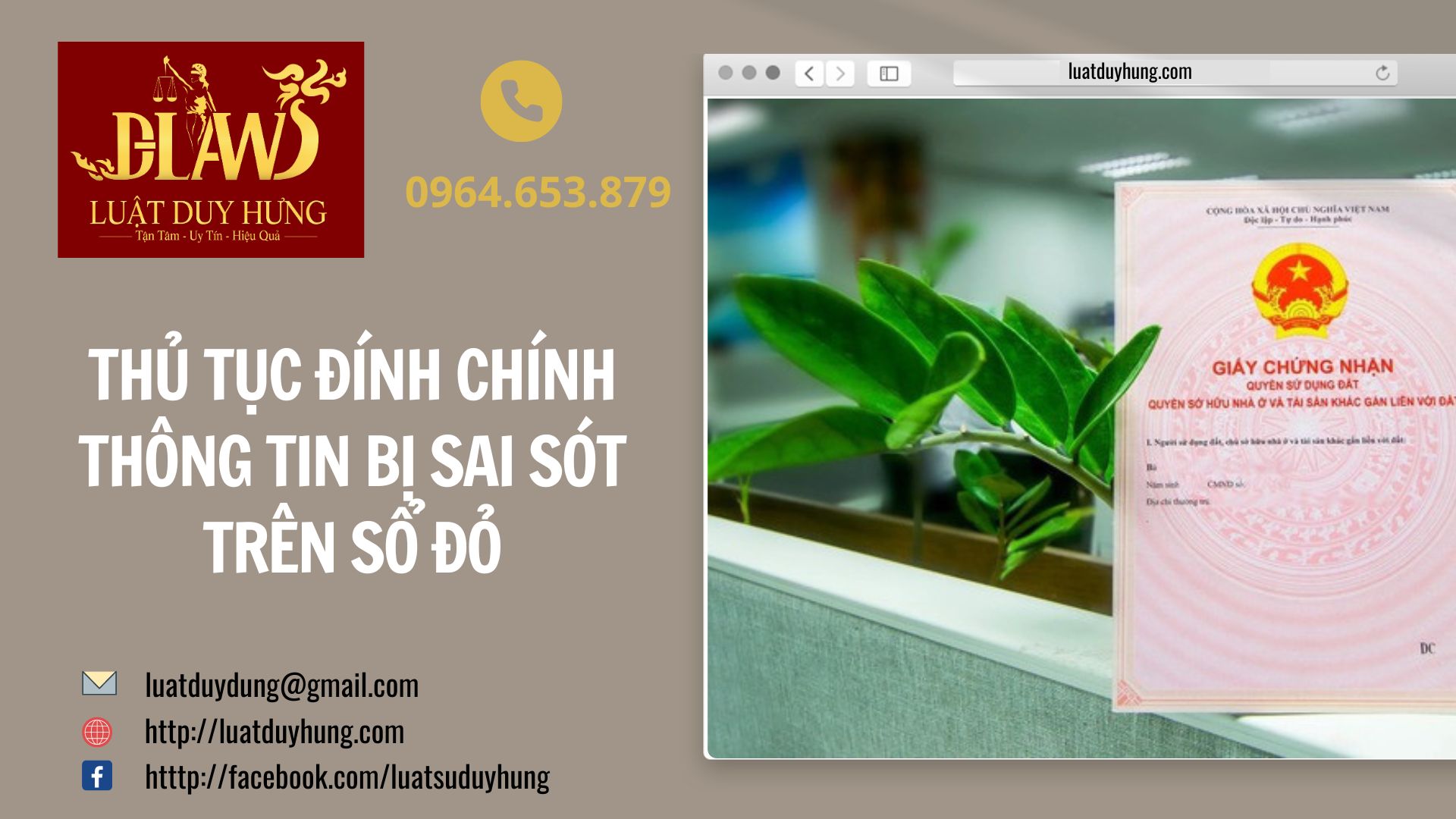 thủ tục đính chính sổ đỏ