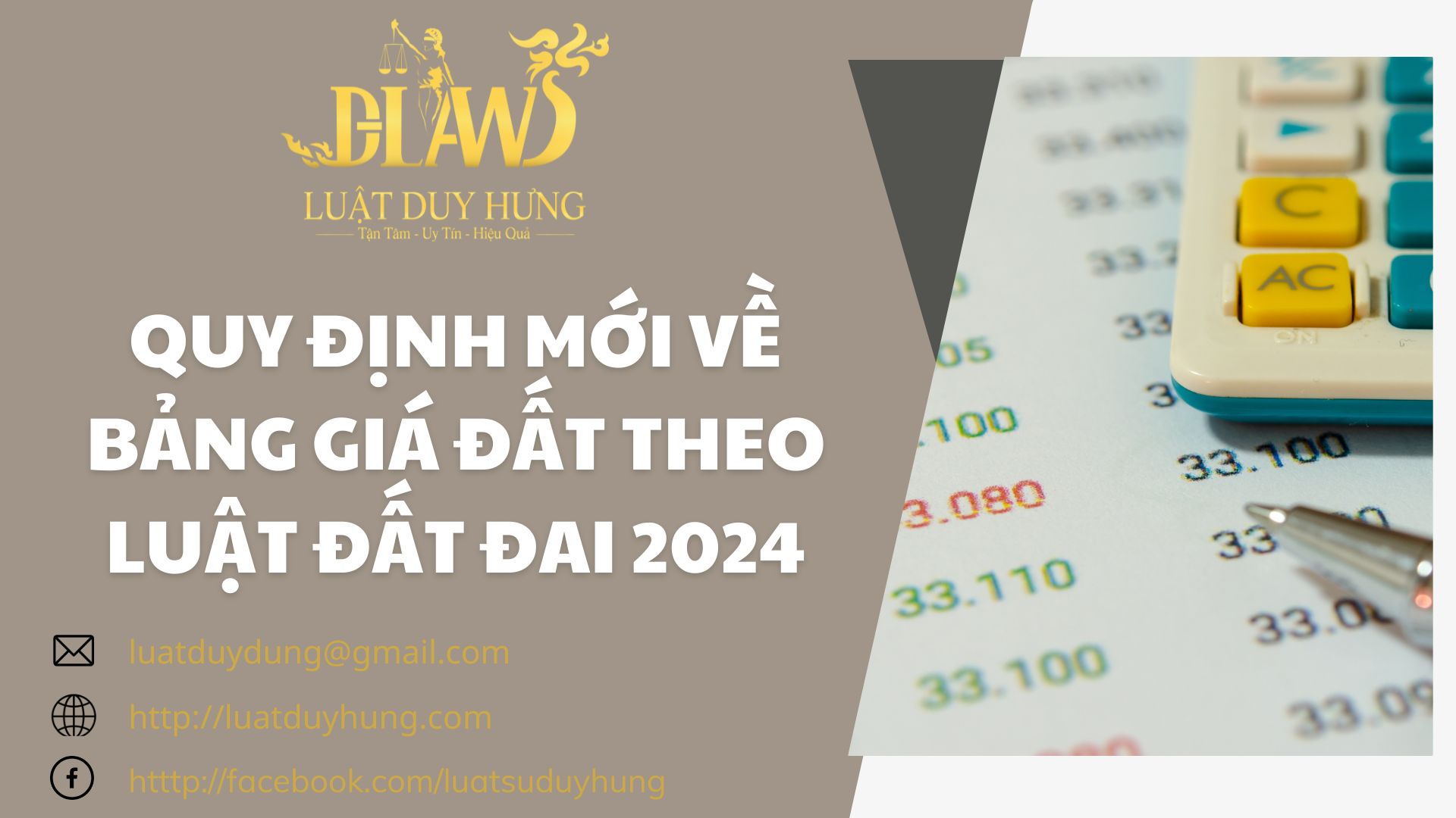 Quy định mới về bảng giá đất 2026 theo Luật Đất Đai 2024
