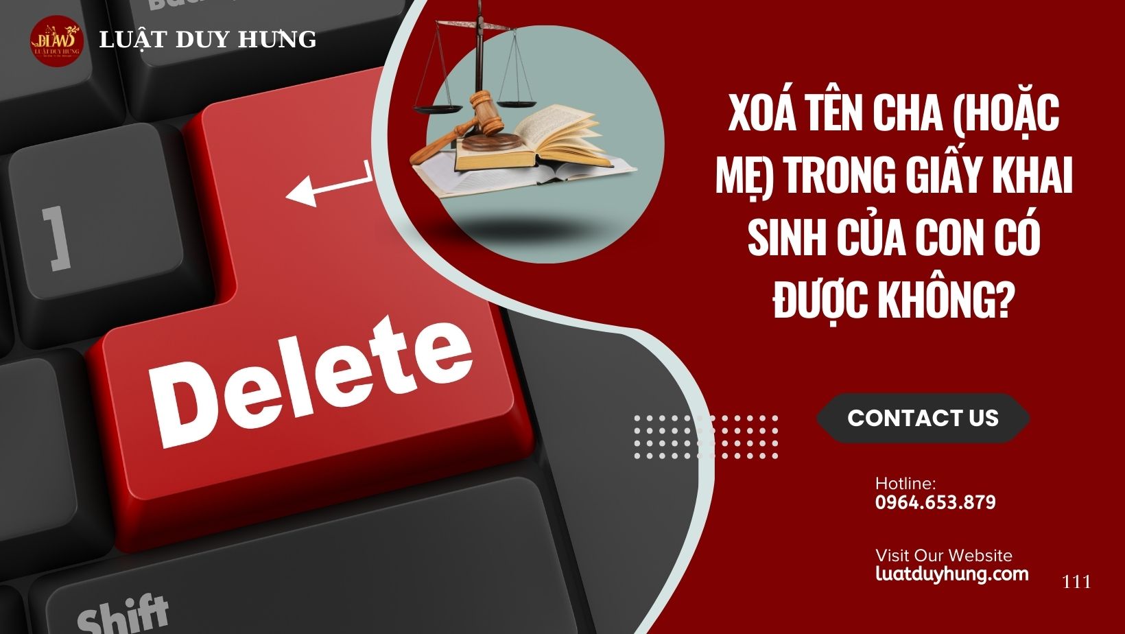 XOÁ TÊN CHA (HOẶC MẸ) TRONG GIẤY KHAI SINH CỦA CON CÓ ĐƯỢC KHÔNG?