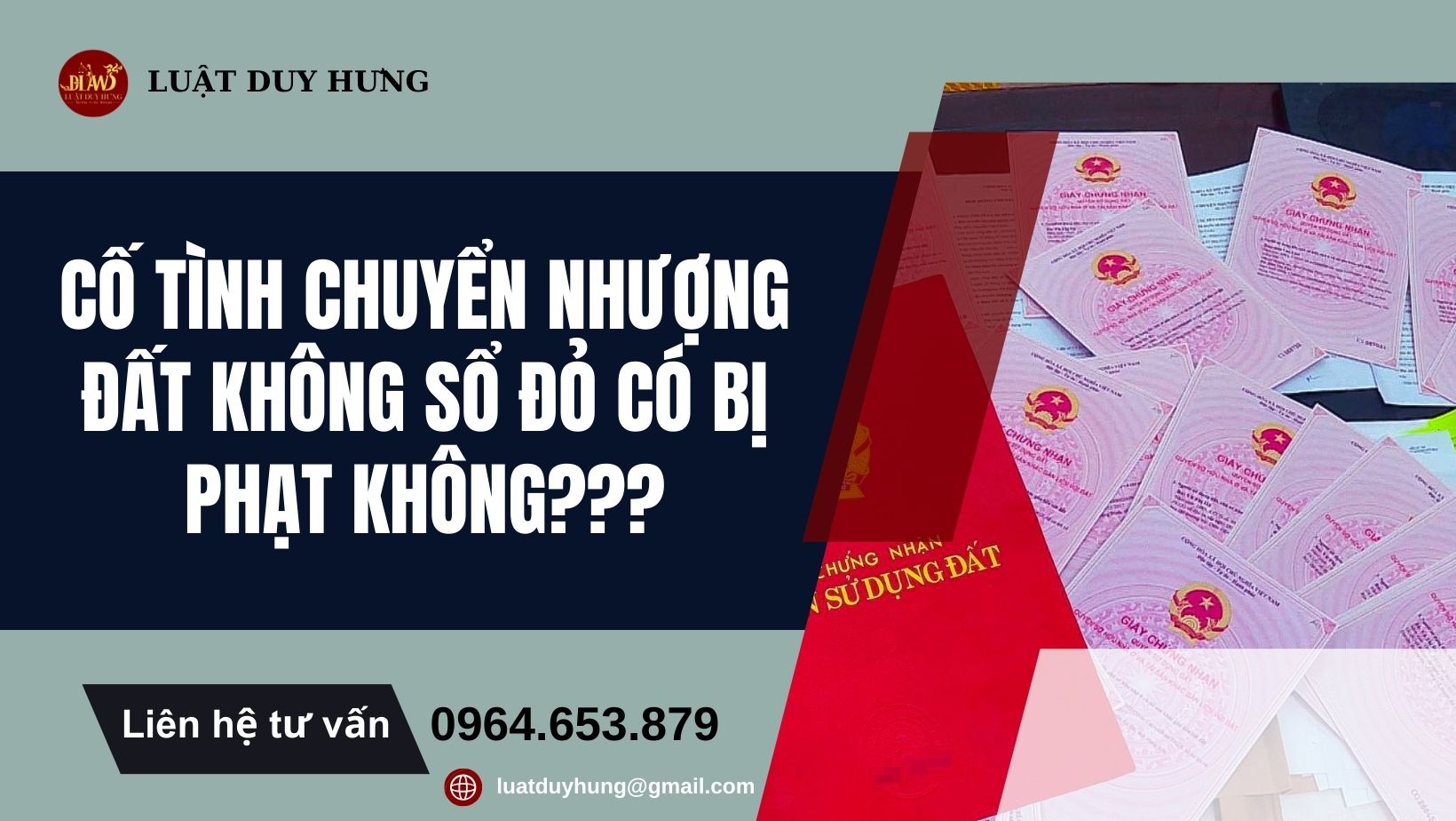 CỐ TÌNH CHUYỂN NHƯỢNG ĐẤT KHÔNG SỔ ĐỎ CÓ BỊ PHẠT KHÔNG???
