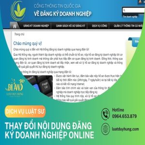 THAY ĐỔI NỘI DUNG ĐĂNG KÝ DOANH NGHIỆP