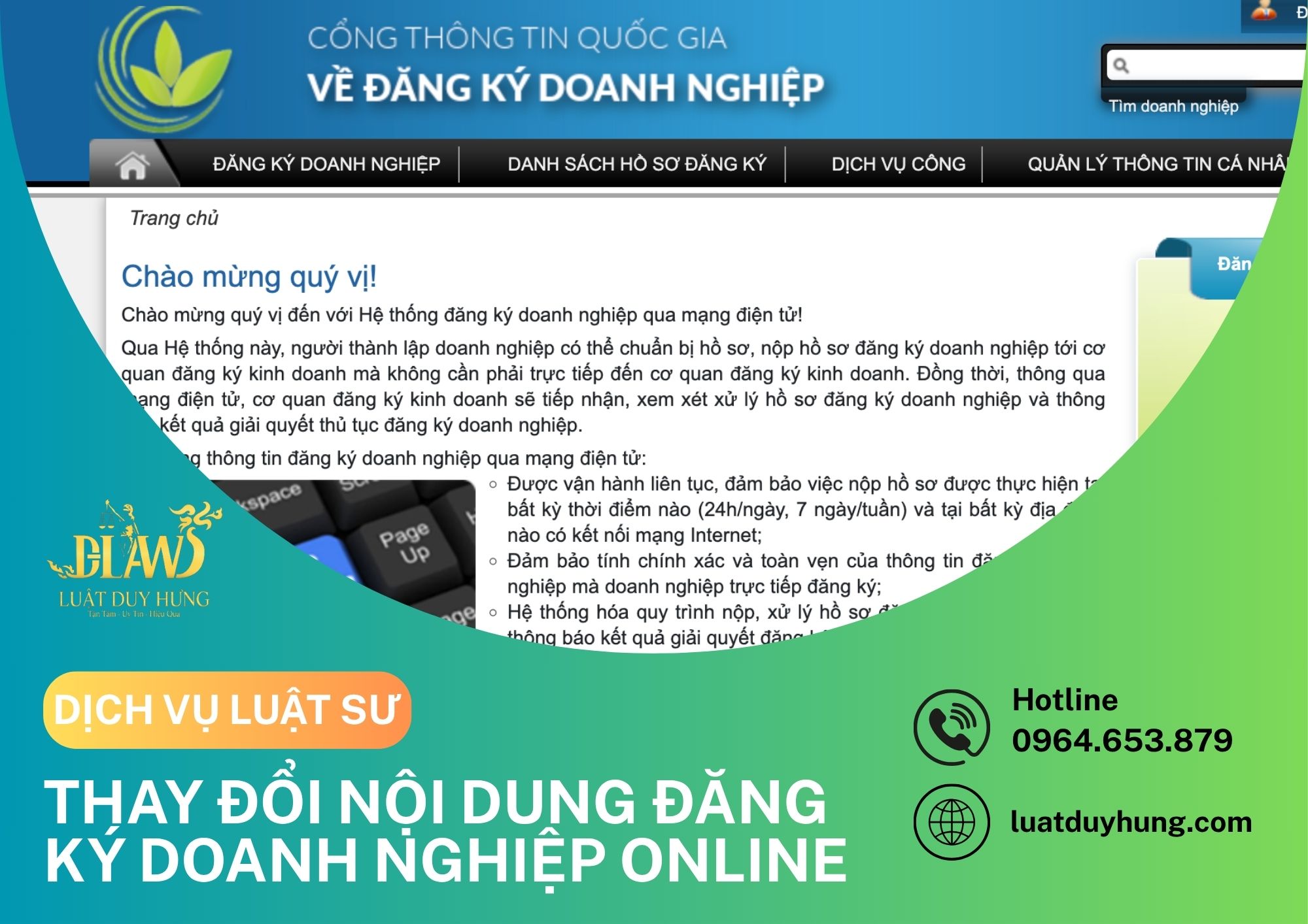 THAY ĐỔI NỘI DUNG ĐĂNG KÝ DOANH NGHIỆP