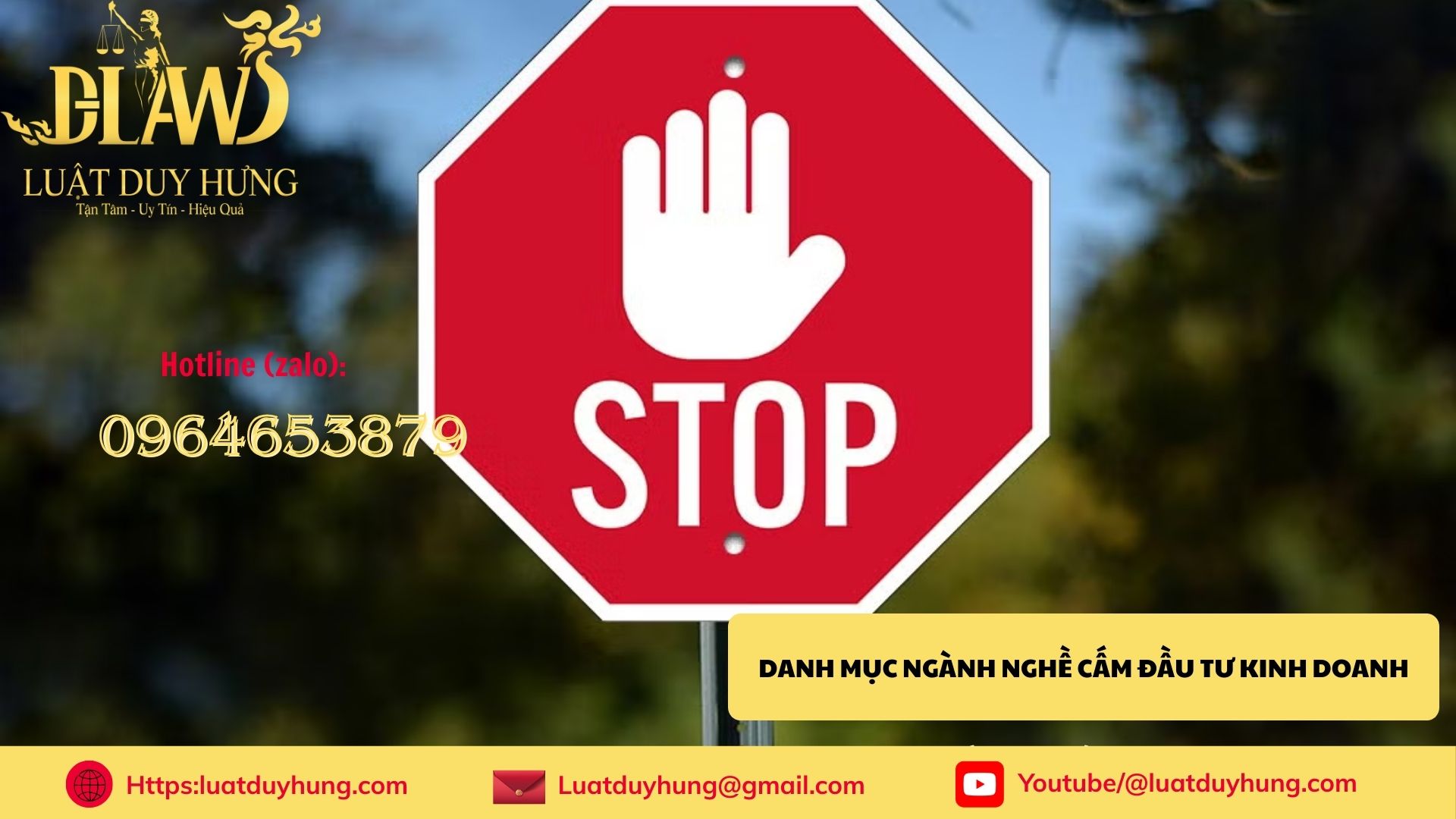 Danh mục ngành nghề cấm đầu tư kinh doanh
