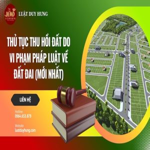 THỦ TỤC THU HỒI ĐẤT DO VI PHẠM PHÁP LUẬT VỀ ĐẤT ĐAI (MỚI NHẤT)