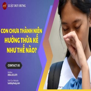 Con chưa thành niên hưởng thừa kế như thế nào