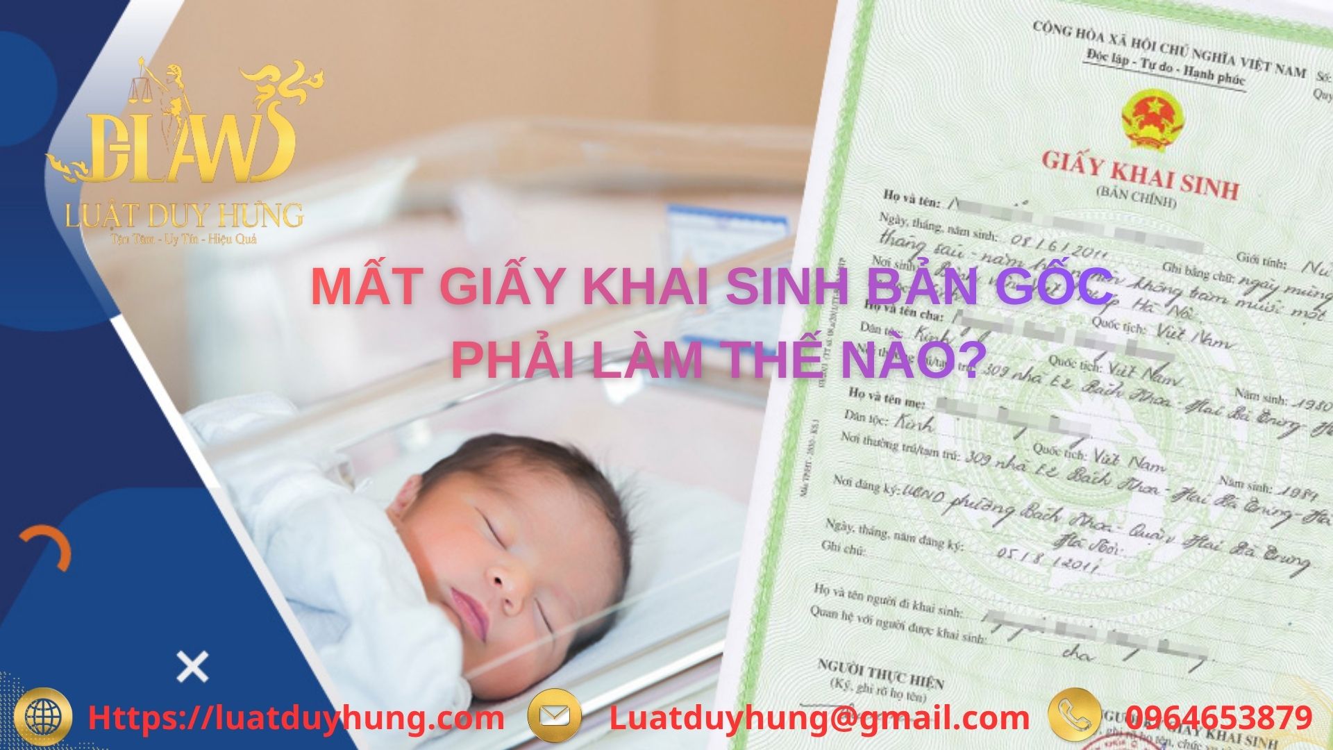 MẤT GIẤY KHAI SINH BẢN GỐC PHẢI LÀM THẾ NÀO