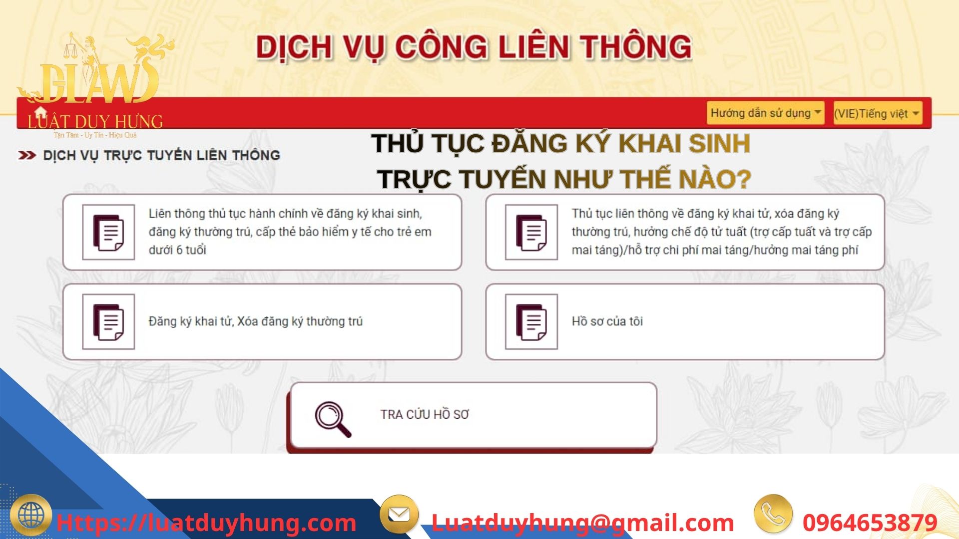 THỦ TỤC ĐĂNG KÝ KHAI SINH TRỰC TUYẾN NHƯ THẾ NÀO?