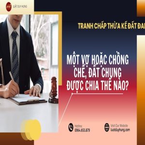 VỢ HOẶC CHỒNG CHẾT, ĐẤT CHUNG ĐƯỢC CHIA NHƯ THẾ NÀO?