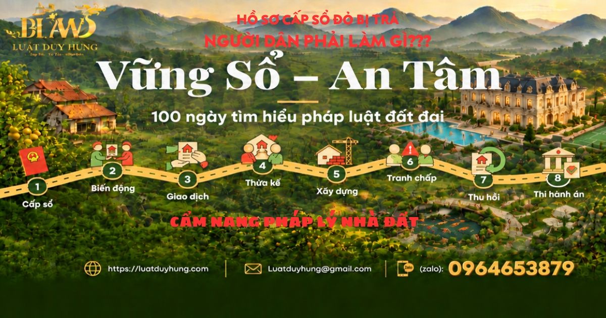 Hồ sơ cấp sổ đỏ bị trả