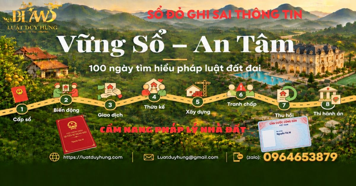 Sổ đỏ ghi sai thông tin