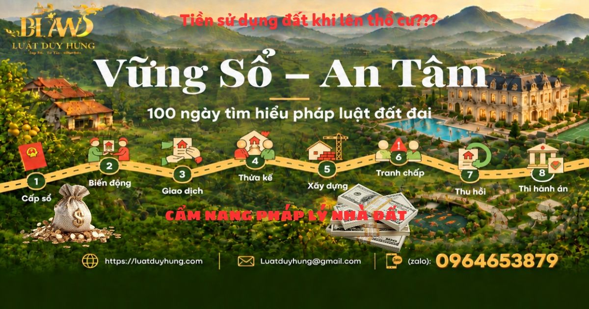 Tiền sử dụng đất khi lên thổ cư